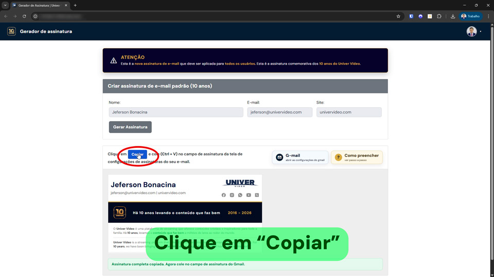 Tela 1 do tutorial