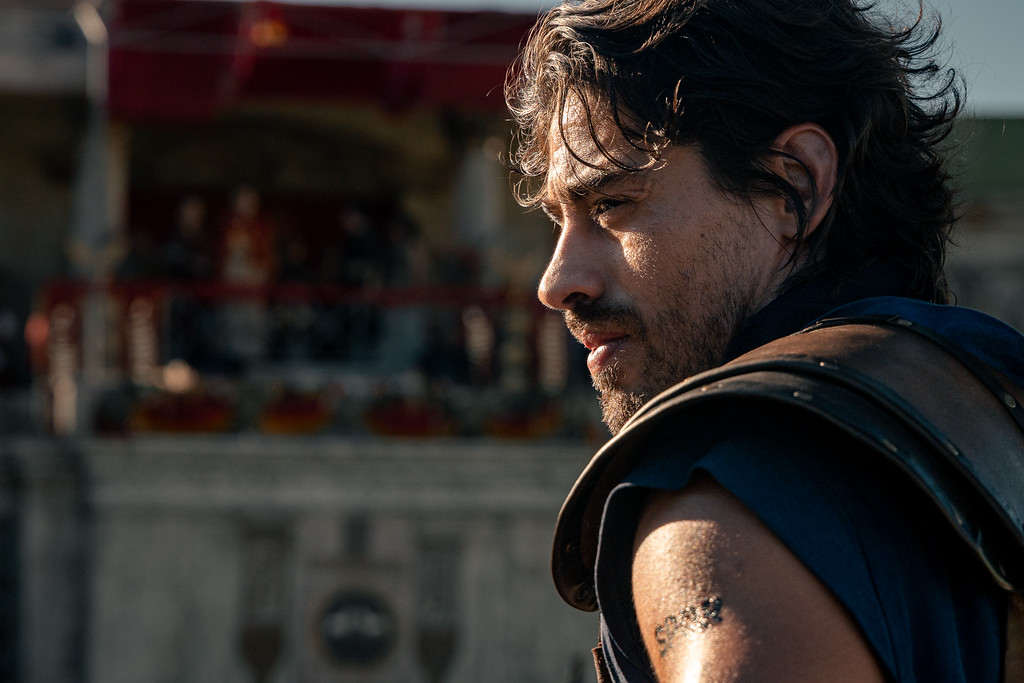 Retrato de Ben-Hur na arena